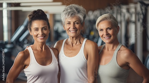 Mature women in a gym