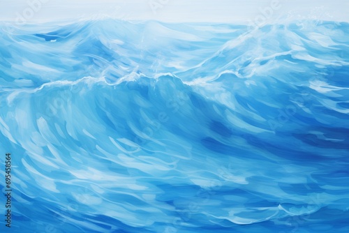 a blue water with waves