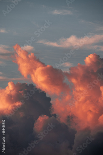 Colorful cloud over the sky at sunset
