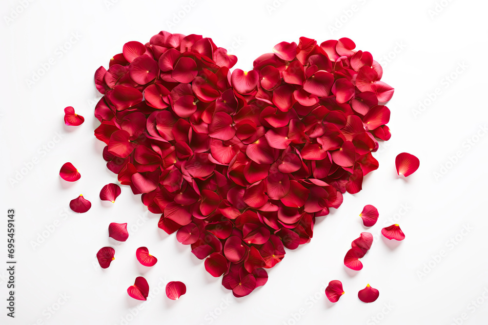 Red rose petals heart Red rose petals heart
