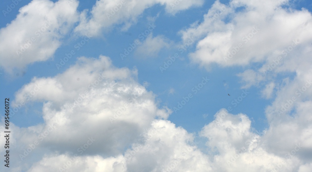 background photo of blue sky with clouds