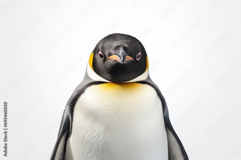 Naklejka premium Penguin on a white background