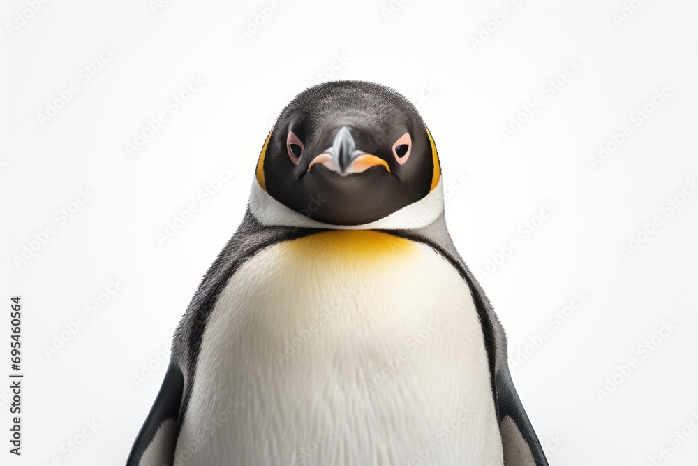 Naklejka premium Penguin on a white background
