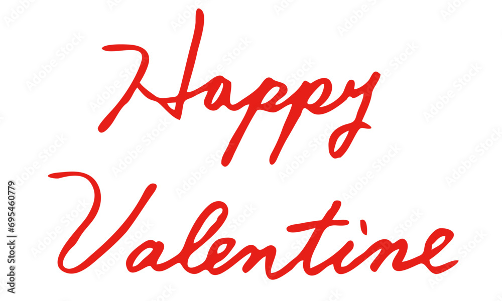 ハッピーバレンタイン-文字-筆記体-英語　Happy Valentine