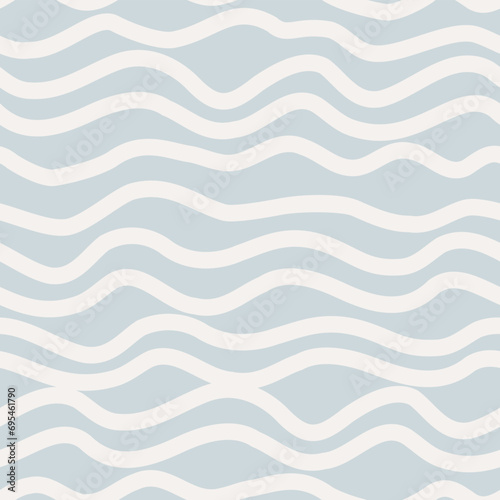Bright Waves. Decorative vector seamless pattern. Repeating background. Tileable wallpaper print.