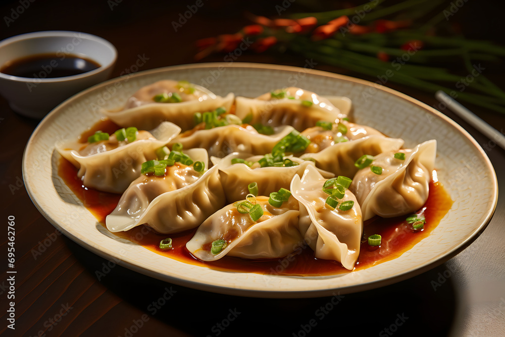 Homemade dumplings, chinese jiaozi Homemade dumplings, chinese jiaozi