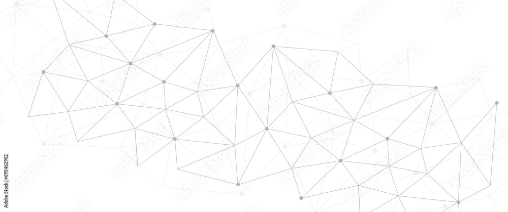 Abstract futuristic - Molecules technology with polygonal shapes on white background. Illustration Vector design digital technology concept. Global network connection.	
 - obrazy, fototapety, plakaty 