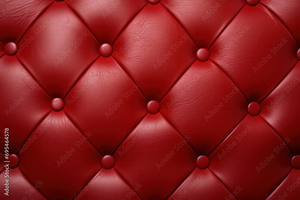 Red leather with buttons background Red leather with buttons background