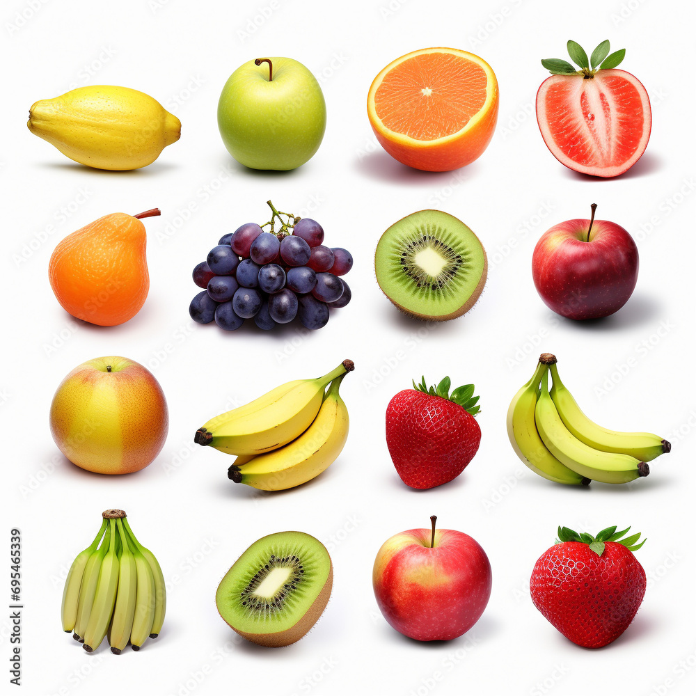 set of fruits set of fruits