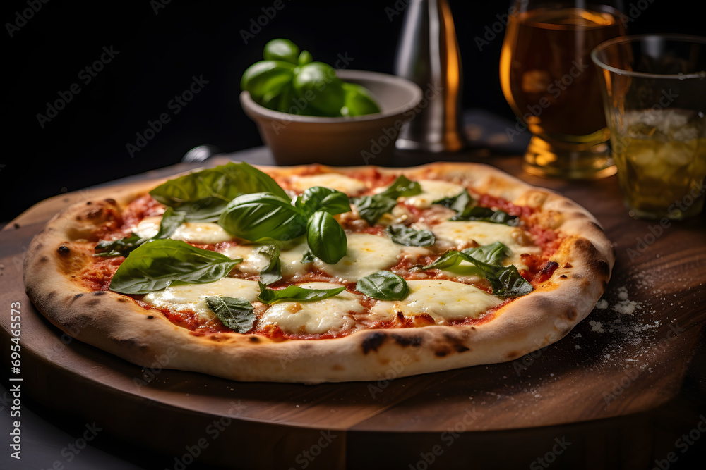 Neapolitan homemade pizza margarita Neapolitan homemade pizza margarita