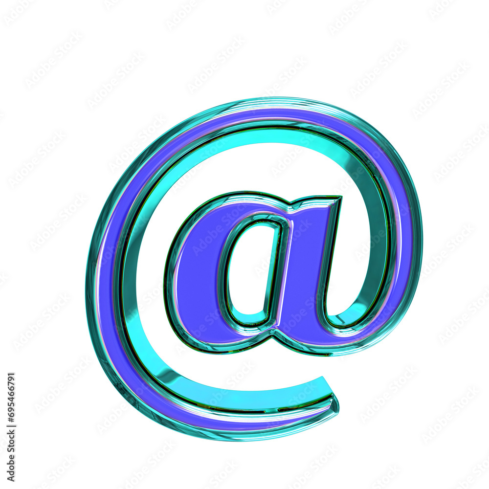 Blue symbol in a turquoise frame Blue symbol in a turquoise frame