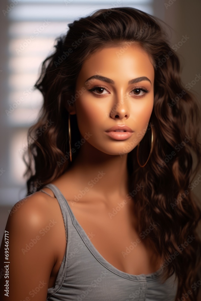 Flared Jeans Portrait of a Beautiful Woman Flared Jeans Portrait of a Beautiful Woman