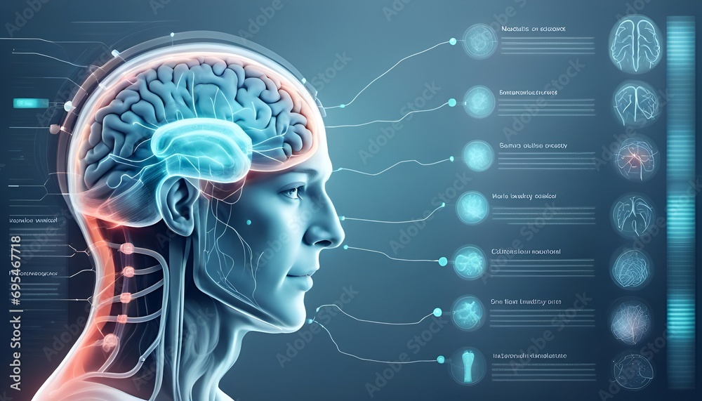 Obraz premium human brain scan