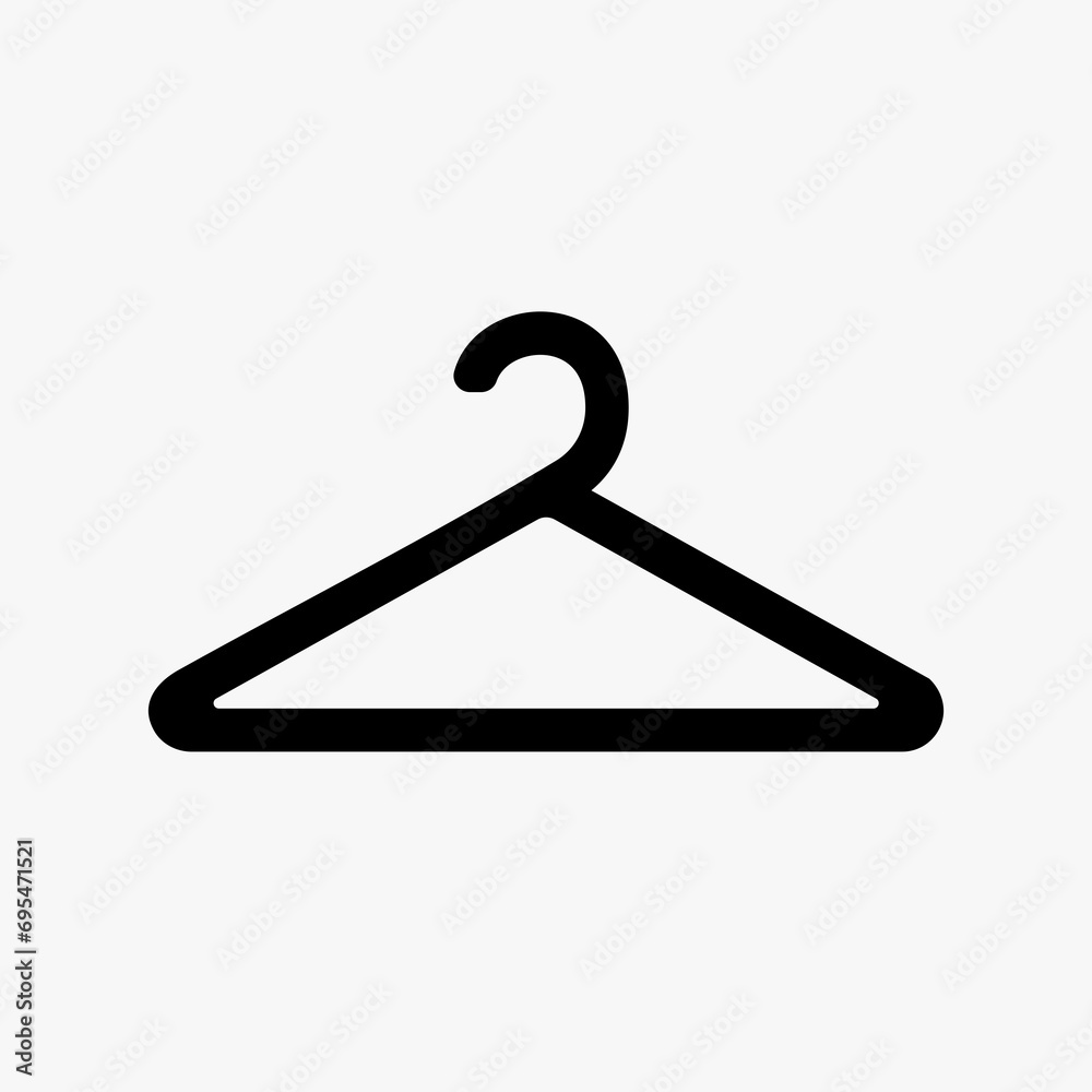 black simple hanger clothes vektor black simple hanger clothes vektor