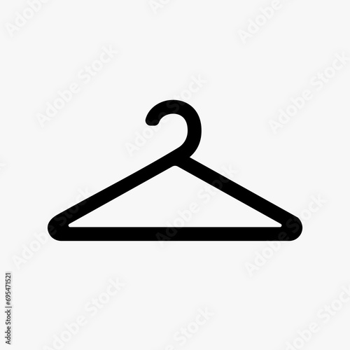 black simple hanger clothes vektor