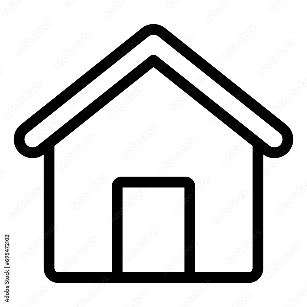 Home house thin line icon.