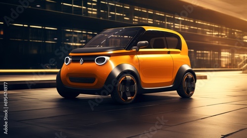 New concept car  a Mini model with a chubby and cute body frame