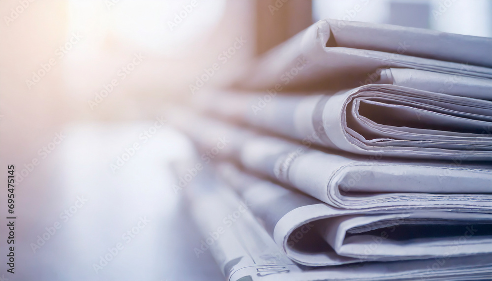 Close up of newspapers with shallow depth of field. Selective focus. Close up of newspapers with shallow depth of field. Selective focus.