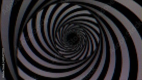 Blurred black and white psychedelic, retro style, screen pixels photo
