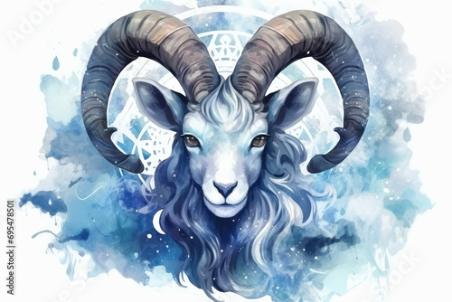 Head illustration animal art sheep horn ram mammal wild background nature