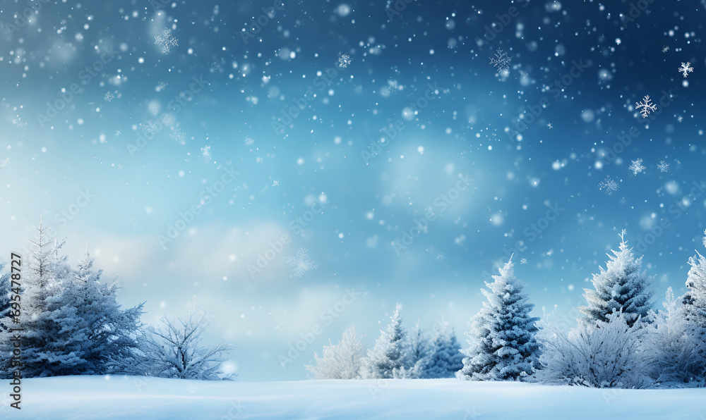 Winter Wonderland with Beautiful Snowdrifts