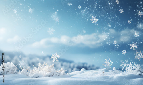 Winter Wonderland with Snow-Covered Landscape © VoTuan