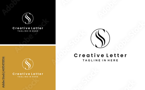 modern initial SS logo design technology service solution  concept vector