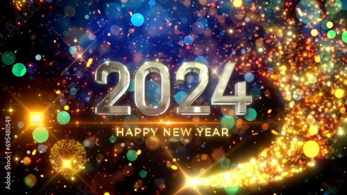wishing happy new year 2024 greeting card photo