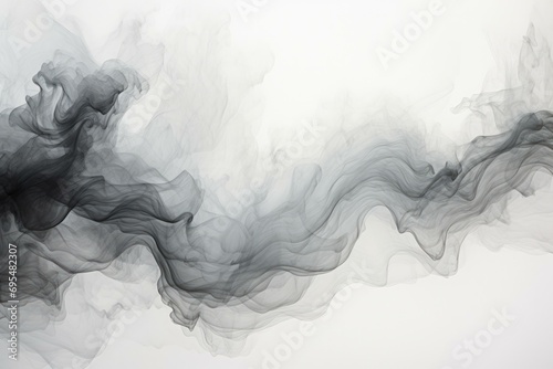 Abstract Smoke Art on White Background