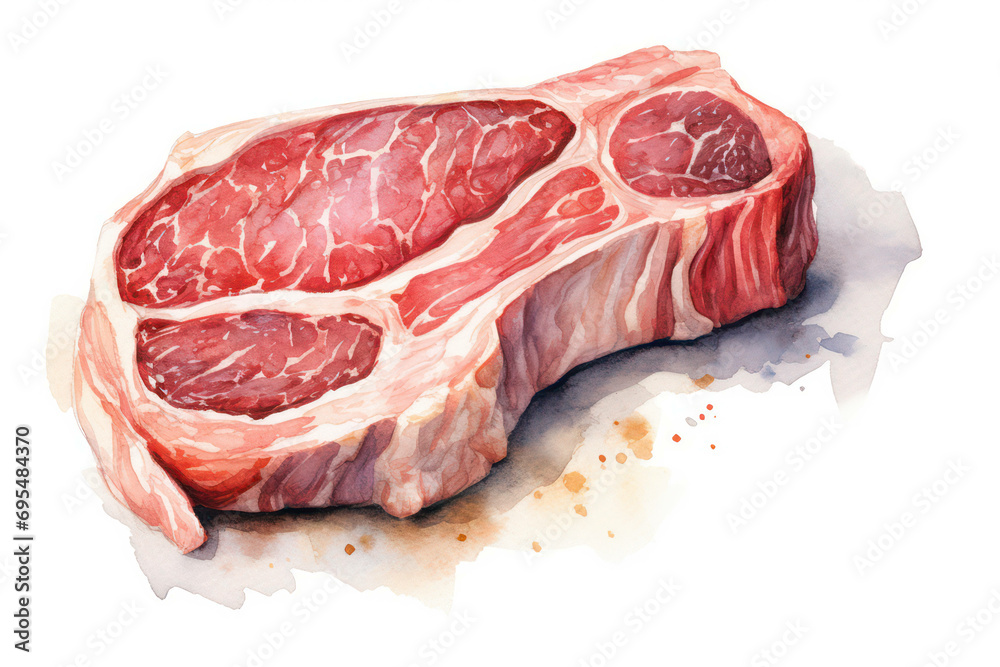 Steak raw red butcher cut uncooked angus meat background chop food beef fresh