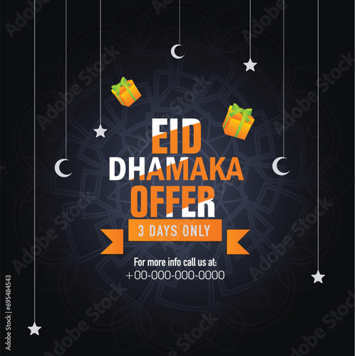 eid special offer sale flyer vector set
