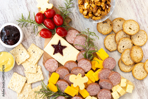 Close Up Holiday Food Charcuterie Board  For Christmas