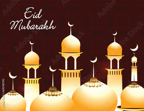 premium  moon golden lantern icon glowing with-dark red background 3d render concept ramadan muslim