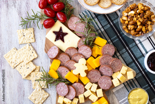 Holiday Tree Shaped Charcuterie Board Party Food