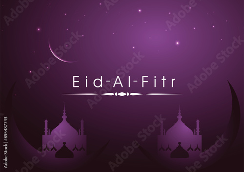 premium vectoreid mubarak beautiful greeting design with mosque silhouette eid al fitr eid al adha eid mubara Islam photo