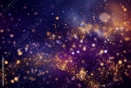 abstract galaxy background with bokeh defocused lights and stars