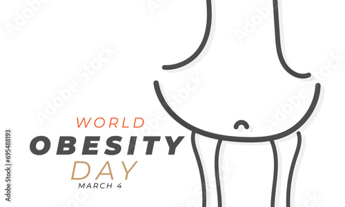 World Obesity day. background, banner, card, poster, template. Vector illustration.