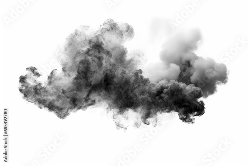 Carbon dioxide pollution realistic clouds cutout on transparent background png file