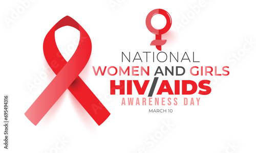 National Women and Girls HIV AIDS Awareness Day. background, banner, card, poster, template. Vector illustration.