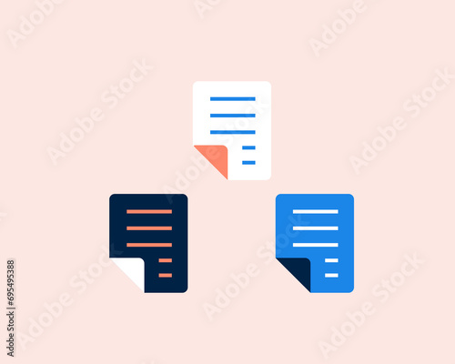 documentation network . Vector illustration in flat style design.	