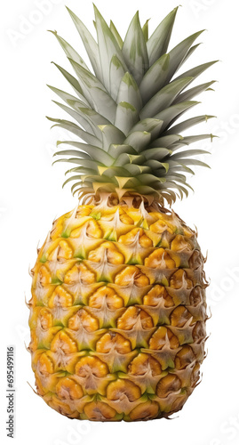 A pineapple with a green stem