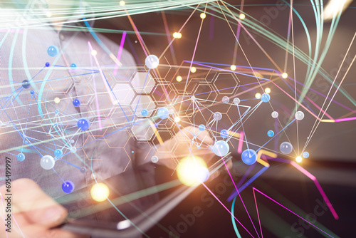 Global network. Blockchain....