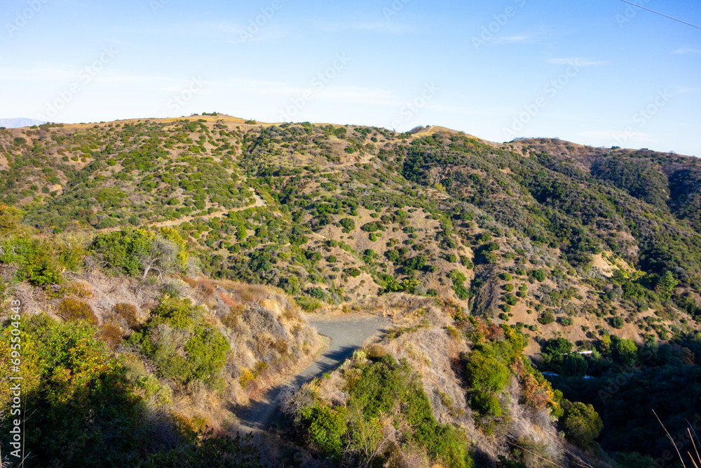 Garden Land Connector trail in Mandeville Canyon of the Santa Monica Mountains