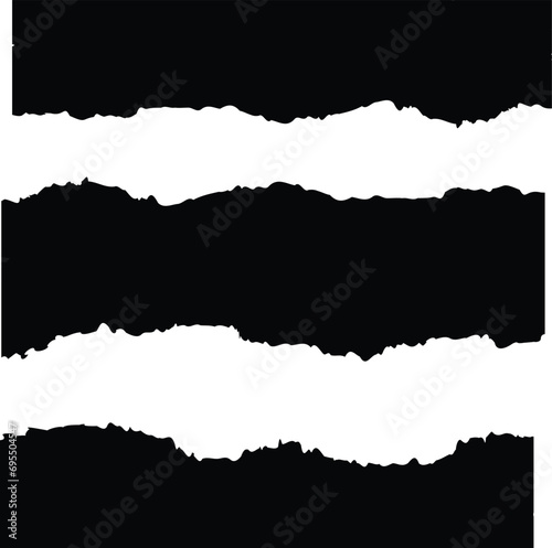 set of paper banners