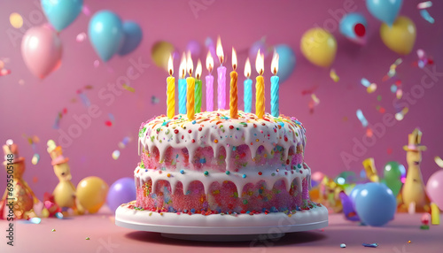 3D birthday cake