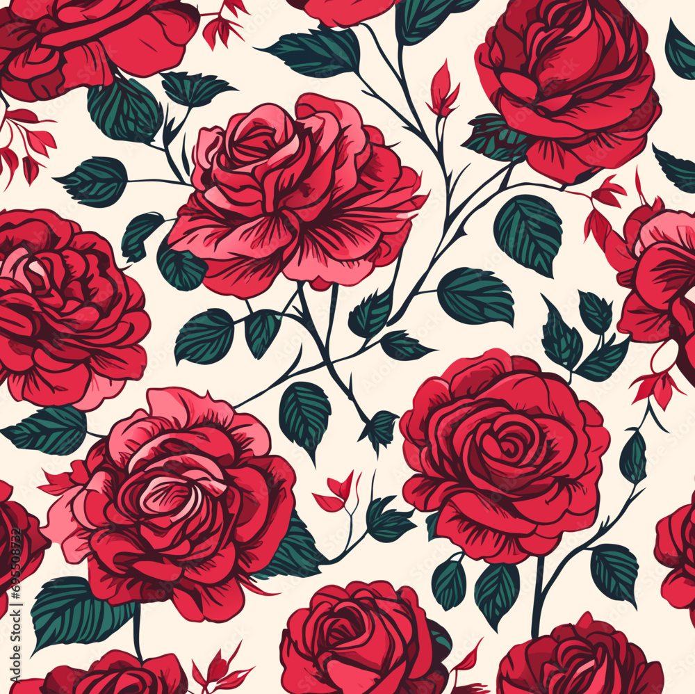 seamless background with roses seamless background with roses