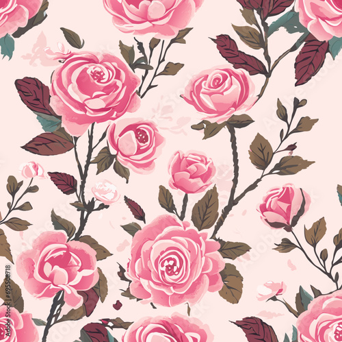 seamless background with roses