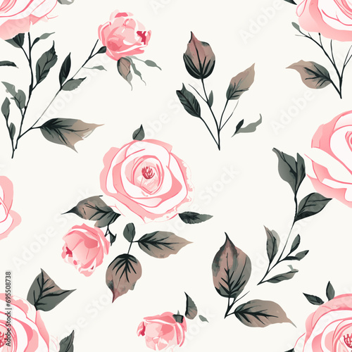 seamless background with roses