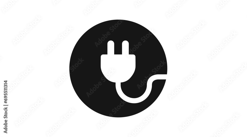 Plug Icon. Vector isolated flat illustration of a plug sign Plug Icon. Vector isolated flat illustration of a plug sign