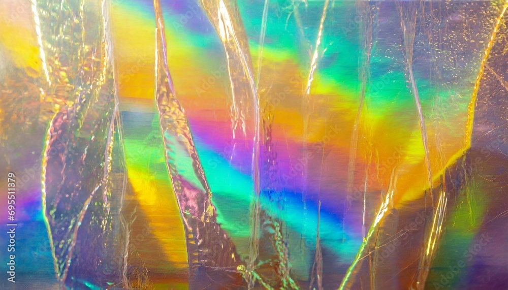 holographic color wrinkled foil blur holographic rainbow color